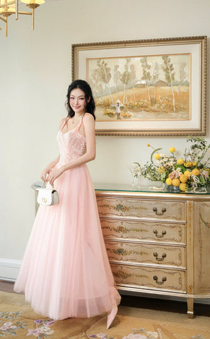 strapless open back dress Ruffles A-line Princess Flower Girl Communion Ball Gown Dress Celestia –  Sparkly Gowns main image 0